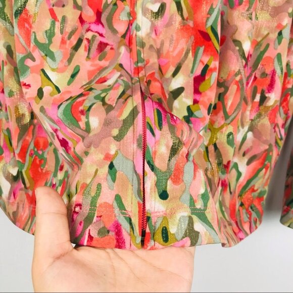 TanJay Multicolor zip up Jacket women size PM - Picture 4 of 12